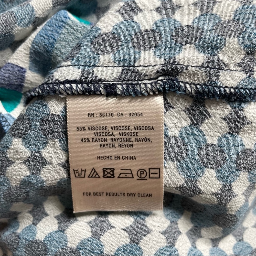 Anthropologie Maeve Geometric Pattern Button Down Dress in Size 8 - Picture 5 of 5